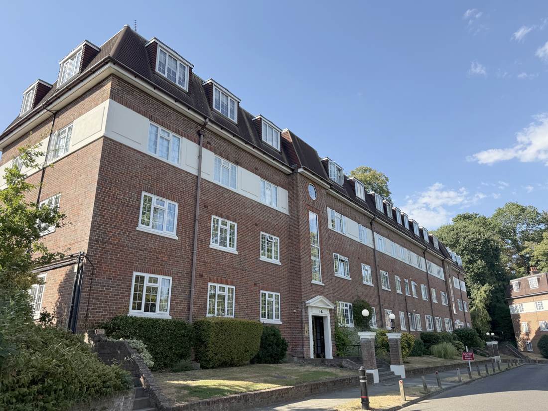 Herga Court apartment building exterior, Sudbury Hill, Harrow on the Hill