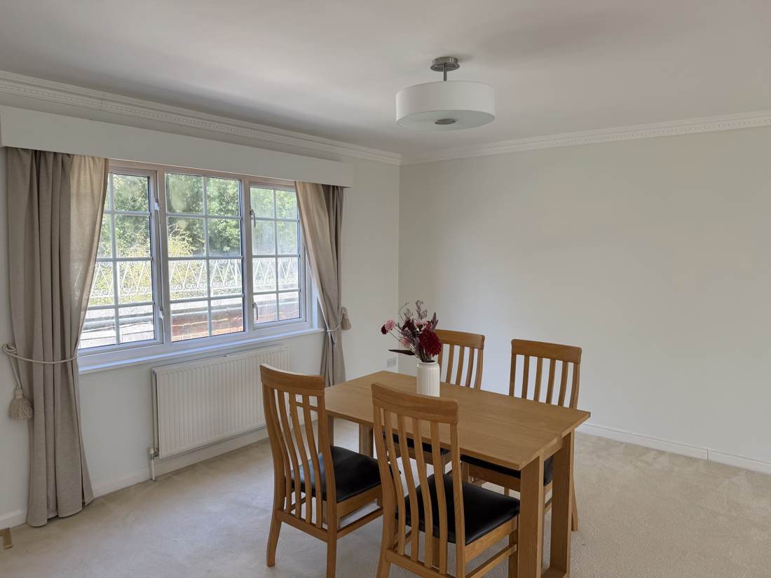 Reception room with dining area
